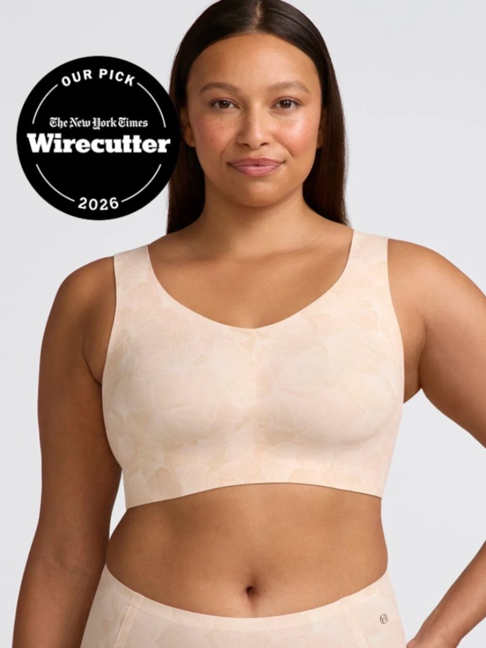 Evelyn & Bobbie The Defy Bra Champagne Ginkgo Wireless Ergonomic XL